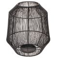 Portavelas negro, farol decorativo, cesta de alambre, Ø24cm, H28cm | Floristik24.es