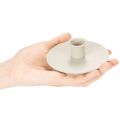 Portavelas redondos color crema para velas cónicas, decoración de mesa, 10 cm, 2 unidades | Floristik24.es