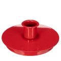 Floristik24 Portavelas compactos de metal rojo para velas cónicas de 10 cm, 2 unidades.