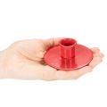 Pequeños portavelas rojos para velas cónicas de 8 cm, 3 unidades. | Floristik24.es