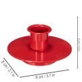 Pequeños portavelas rojos para velas cónicas de 8 cm, 3 unidades. | Floristik24.es