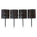 Floristik24 Portavelas Corona de Adviento para pegar oro negro Ø6cm 4ud