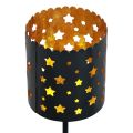 Portavelas Corona de Adviento para pegar oro negro Ø6cm 4ud | Floristik24.es