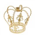 Floristik24 Corona de candelabro, decoración de mesa, Adviento, corona de metal Dorado Ø14cm H13cm