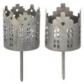 Floristik24 Portavelas y candelabro con estaca, diseño de casa, 6 cm, 2 piezas