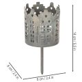 Portavelas y candelabro con estaca, diseño de casa, 6 cm, 2 piezas | Floristik24.es