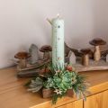 Floristik24 Candelero, decoración de mesa Navidad, candelero estrella H7cm Ø20cm/6.5cm