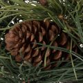 Corona de ramas de pino artificiales con piñas de 60 cm | Floristik24.es