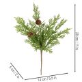 Rama de pino artificial con piñas, 28 cm, 6 unidades | Floristik24.es