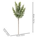 Rama de pino cubierta de nieve artificial para arreglos florales y decoraciones de Adviento, 40 cm, 3 unidades. | Floristik24.es