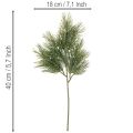 Rama de pino artificial para decoración invernal, 40 cm, 4 unidades | Floristik24.es