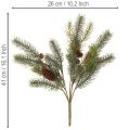 Rama de abeto artificial con decoración de piña, 41 cm. | Floristik24.es