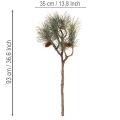 Rama de pino artificial con piñas, decoración para salón, 93 cm. | Floristik24.es