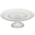 Floristik24 Plato de cristal clásico para tartas con pie - Elegante para cualquier celebración Ø 20cm