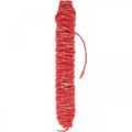 Cordón de fieltro cordón vintage para manualidades rojo 30m