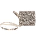 Floristik24 Cinta de regalo con estampado de leopardo para decoración creativa, cinta rizada de 10 mm y 100 m.