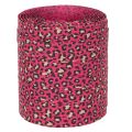 Cinta decorativa con estampado de leopardo, color rosa, cinta rizada para envolver regalos y manualidades, 10 mm de ancho, 100 m de largo. | Floristik24.es