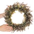 Corona de eucalipto artificial, decoración otoñal, redonda, 45 cm. | Floristik24.es