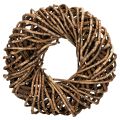 Floristik24 Corona hecha de ramitas naturales, corona redonda de ratán para manualidades, 35 cm