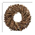 Corona hecha de ramitas naturales, corona redonda de ratán para manualidades, 35 cm | Floristik24.es