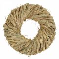 Floristik24 Corona de paja trenzada Ø19cm corona mini deco corona puerta natural