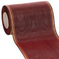 Floristik24 Cinta para corona Moiré 150 mm Decoración de cinta de tafetán burdeos