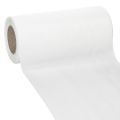 Floristik24 Cinta de corona blanca, 200 mm de ancho, rollo de 25 m, cinta de luto, cinta de lazo, cinta decorativa para floristería funeraria y ocasiones especiales.