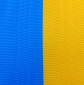 Floristik24 Cinta para corona muaré azul-amarillo 100 mm
