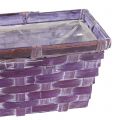 Floristik24 Spank basket cuadrado violeta / blanco / rosa 6pzs