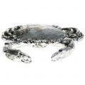 Floristik24 Cangrejo decorativo, plata antigua, 12 cm