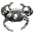 Cangrejo decorativo, plata antigua, 12 cm | Floristik24.es
