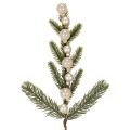 Floristik24 Rama de abeto artificial con mini adornos navideños blancos, 46 cm, 2 unidades.