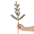 Rama de abeto artificial con mini adornos navideños blancos, 46 cm, 2 unidades. | Floristik24.es
