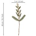 Rama de abeto artificial con mini adornos navideños blancos, 46 cm, 2 unidades. | Floristik24.es