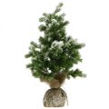 Floristik24 Mini árbol de Navidad artificial en saco Snowy Ø32cm H55cm