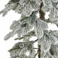 Floristik24 Árbol de Navidad artificial delgado decoración de invierno nevada Al. 180 cm