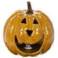 Calabaza de cerámica con cara, decoración LED, Halloween, 19 cm | Floristik24.es