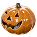 Calabaza de cerámica con luz