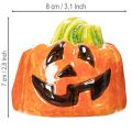 Figura decorativa de calabaza de cerámica para otoño y Halloween, 8 cm. | Floristik24.es