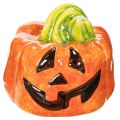 Figura decorativa de calabaza de cerámica para otoño y Halloween, 8 cm. | Floristik24.es