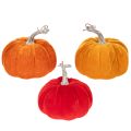Floristik24 Calabaza de tela como decoración de mesa, decoración otoñal, 13 cm, 3 piezas