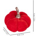 Juego de calabazas decorativas de terciopelo en tres colores, mini calabazas de 5 cm, 12 piezas. | Floristik24.es