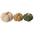 Calabazas decorativas de punto, decoración otoñal, 10 cm, 6 unidades | Floristik24.es