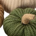 Calabazas decorativas de punto, decoración otoñal, 10 cm, 6 unidades | Floristik24.es