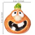 Figura decorativa de calabaza, ideal para decorar en otoño, 6 cm, 2 unidades. | Floristik24.es