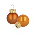 Floristik24 Mini bolas navideñas cristal naranja mate/brillante Ø2cm 44p