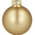 Floristik24 Bolas de Navidad cristal dorado mate brillante Ø5,5cm 26uds