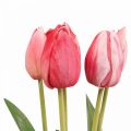Floristik24 Tulipán artificial rojo, flor de primavera 48cm lote de 5
