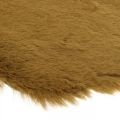 Floristik24 Alfombra de piel decorativa alfombra de piel sintética marrón 55×38cm