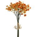 Gypsophila flores artificiales Gypsophila Naranja L30cm 6pcs en ramo
